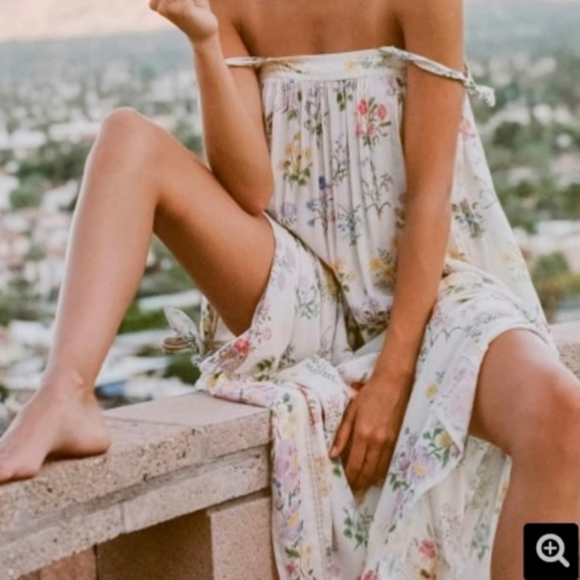 spell posy maxi dress
